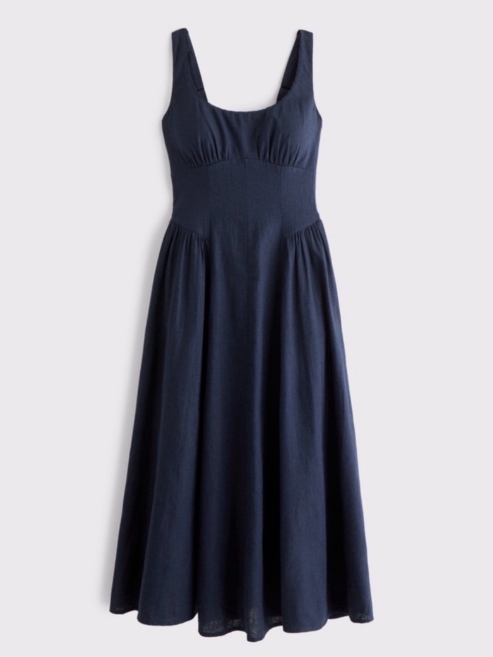 Abercrombie Navy Blue Bra Free Dylan Linen Dress Size M
